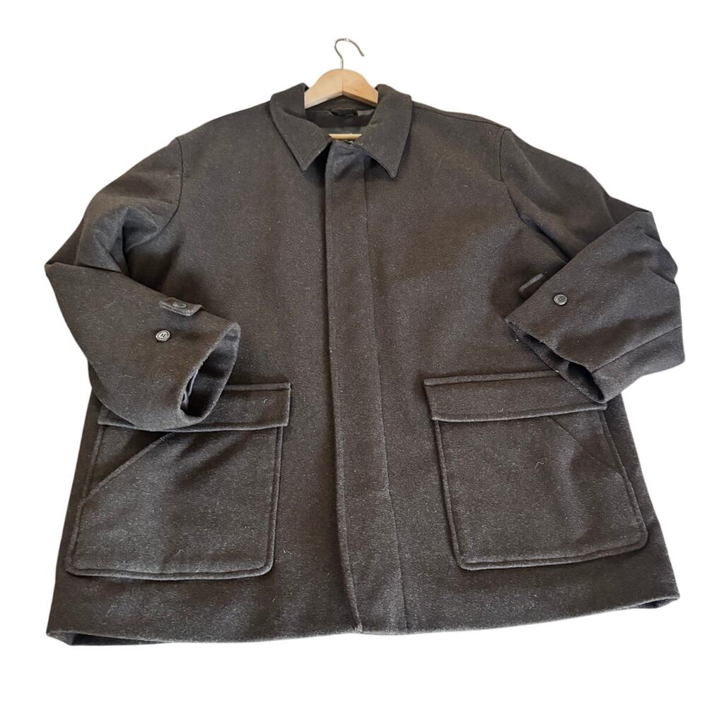 Eddie Bauer Mens Size XL Wool Zipper Winter Coat Brown Excellent Condition